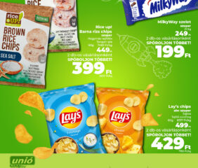 Chip-Chip csóka  – legyen  mindig valami ropogtatnivaló – akcióban az UNIO Coop üzleteiből
