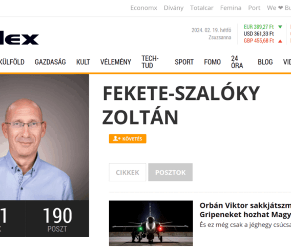 Távozik az Index főszerkesztője, Fekete-Szalóky Zoltán