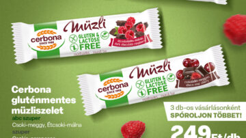 Cerbona a guténmentes müzli – milyen kell, csokis málnás vagy epres….
