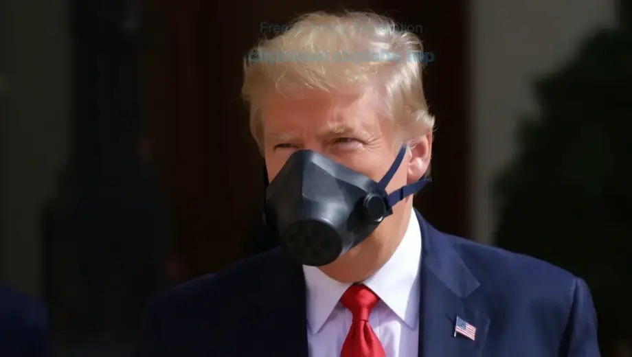 A realistic portrait of a man in a suit entering the White House with a gas mask, conveying tension and seriousness, no text or symbols