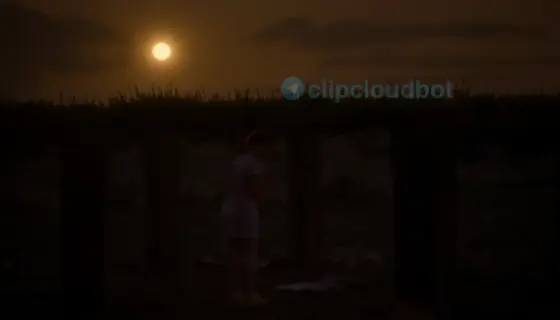 A dramatic scene showing a mysterious disappearance, a character named Quszra, and a yellow star in the sky, with a sense of mystery and tension, in a realistic style