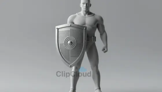 A symbolic representation of defensive leadership, featuring a strong, composed figure standing protectively in front of a shield with abstract geometric patterns, surrounded by subtle elements suggesting resilience and vigilance, set against a calm, neutral background with soft lighting to convey authority and restraint