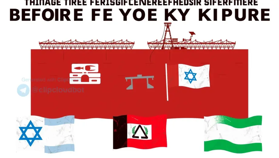 A symbolic image showing strengthened defenses on multiple fronts before Yom Kippur, with subtle references to Kuwaiti diplomatic or military cooperation, featuring abstract representations of fortified borders, surveillance systems, and allied flags (Israel and Kuwait) in a solemn, strategic atmosphere, without any text or letters