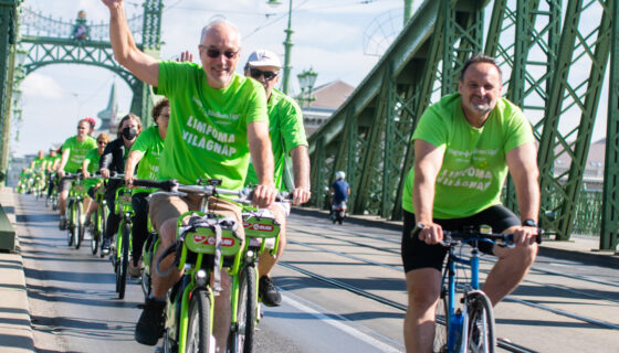 két keréken a limfómás betegekért: figyelemfelhívó kerékpározás a limfóma világnapján